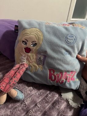 Bratz Plush Pillow Doll - Assorted Colors (Purple, Teal, Light Blue)